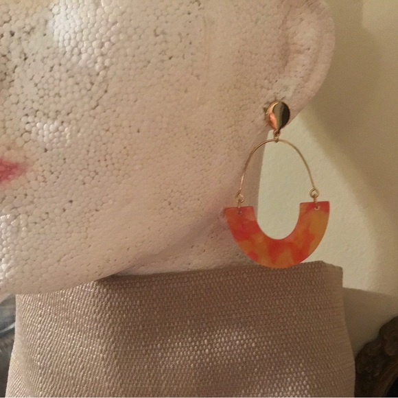 Orange Resin Hoops - Picture 4 of 9